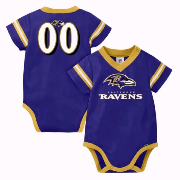 Baltimore Ravens Gerber Boys Sort Sleeve Jersey Onesie Bodysuit NEW FastShip - Picture 1 of 6